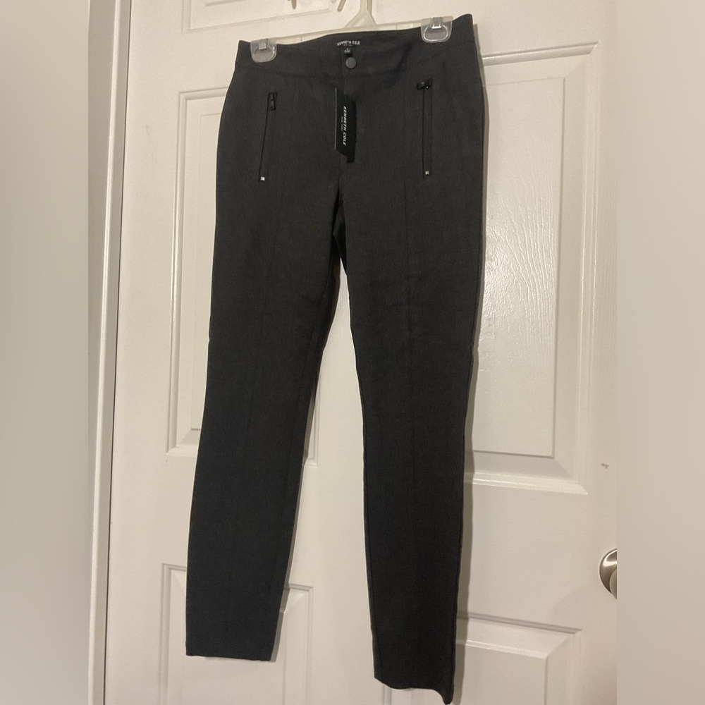 Kenneth Cole New York Grey Casual Pants Size 4 Zip Pocket NWT - Picture 11 of 11